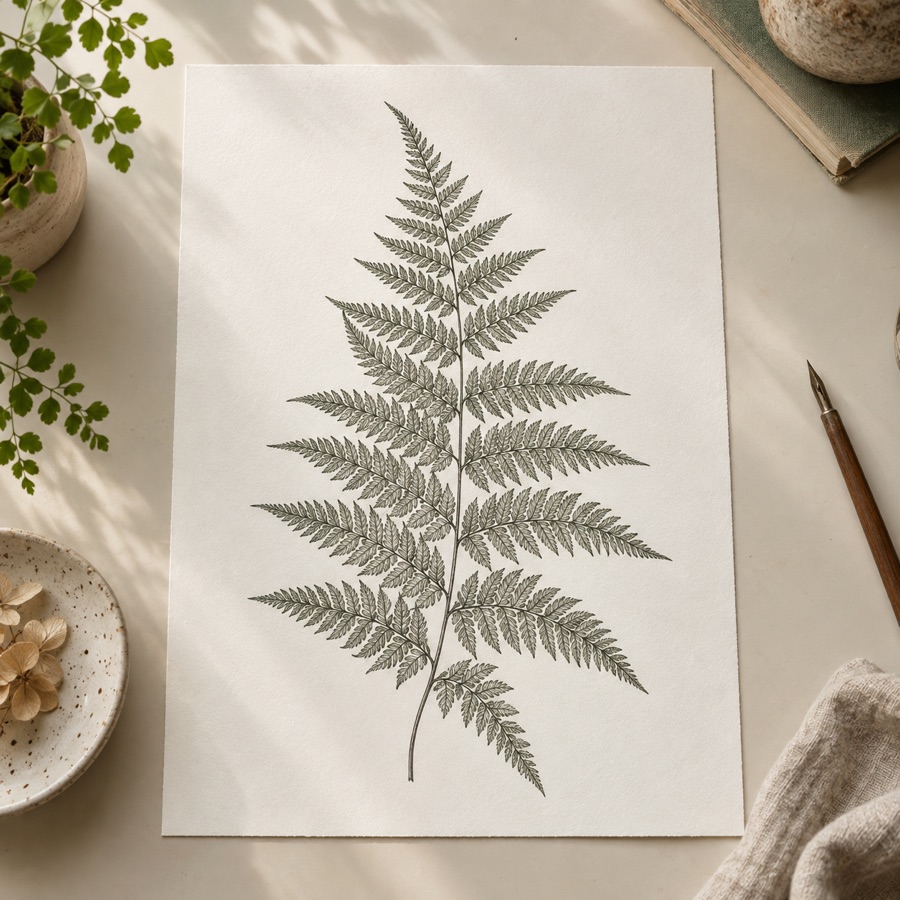 Botanical fern print